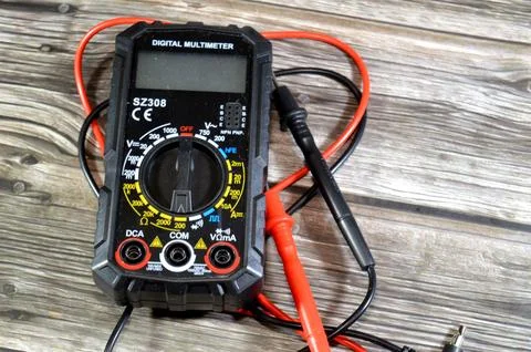 Cairo, Egypt, May 15 2026: ANENG SZ308 digital multimeter used for measurin.. Stock Photos