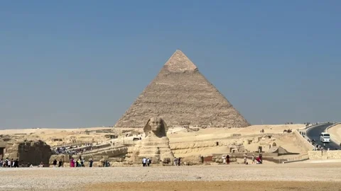 Cairo, Egypt - September 27, 2025: Panoramic View of the Great Sphinx and Stock Footage 341838497