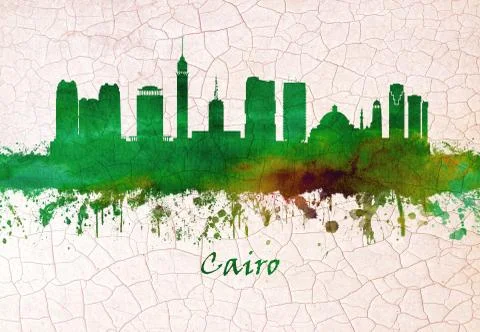 Cairo Egypt skyline Stock Illustration