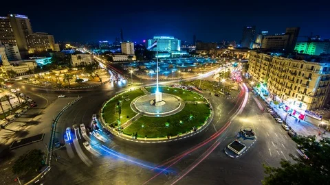 Cairo, Egypt, Tahrir Square Timelapse 動画素材 90587419