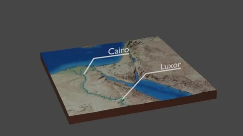 Cairo Luxor 2D callout Stock Footage 342983599