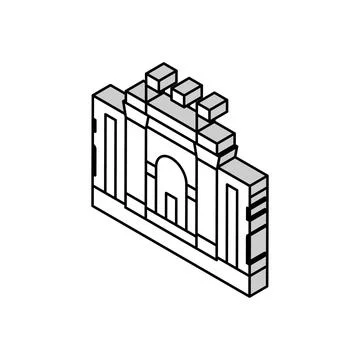 Cairo museum isometric icon vector illustration Stock Illustration