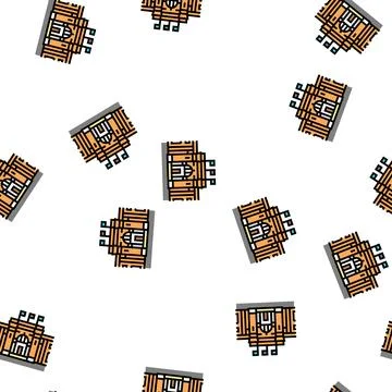 Cairo museum vector seamless pattern Stock Illustration
