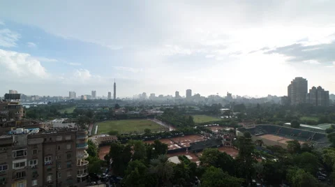 Cairo panorama day to night timelapse Stock Footage 59662982