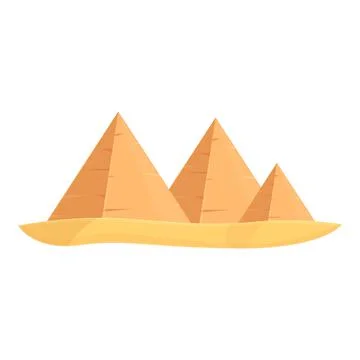 Cairo pyramid icon cartoon vector. Egypt desert Stock Illustration