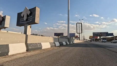 Cairo Ring Road Long Driving Tour Showing Massive Bridges Highways and Real Stock-Footage 330068383
