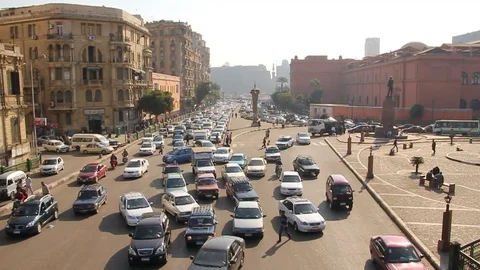 Cairo rush hour traffic Video stock 118184684