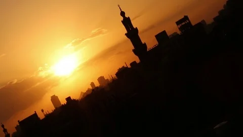 Cairo sunset in the Dutch Head shot Stock Footage 122507546