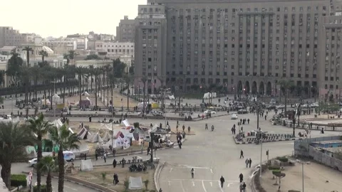 Cairo Tahrir Square during revolution, 2011 Vídeos de archivo 146584883