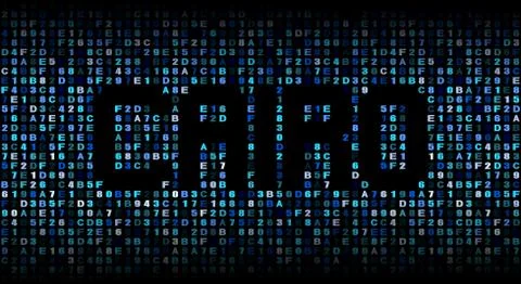 Cairo text on hex code illustration Stock-Illustration