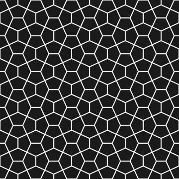 Cairo tiles texture. Geometric seamless pattern with overlapping hexagons Stock Illustration