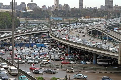 Cairo Traffic Jam Stock Photos