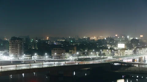 Cairo-traffic-light-trails 4K-ProRes Stock Footage 101841334