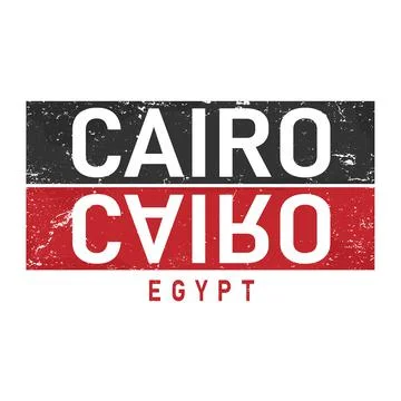 Cairo typography design vector, for t-shirt, poster and other uses Stock Illustration