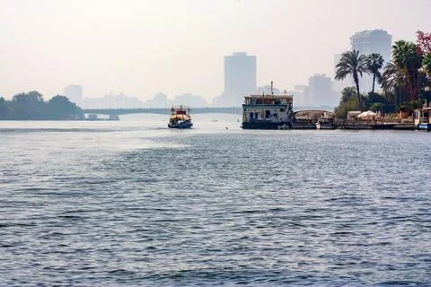 Cairo view from Nile Stock Photos