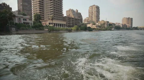 Cairo view from the river Nile Stock Footage 58346844
