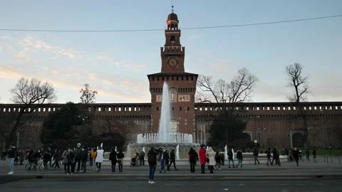 Cairoli square, Milan Stock Footage 144972681
