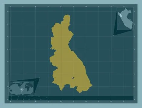 Cajamarca, Peru. Solid color shape 库存插图