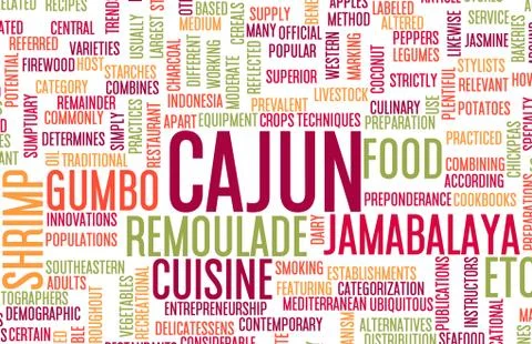 Cajun Food Menu Stock Illustration