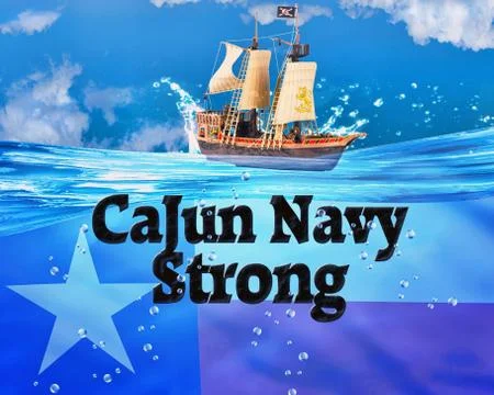 The Cajun Navy. Illustrazione stock
