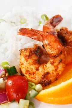 Cajun prawns Stock Photos