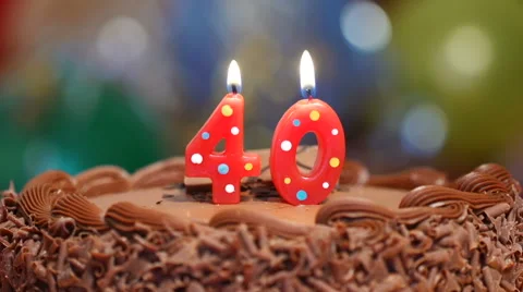 Cake for 40th birthday Video stock 40107197