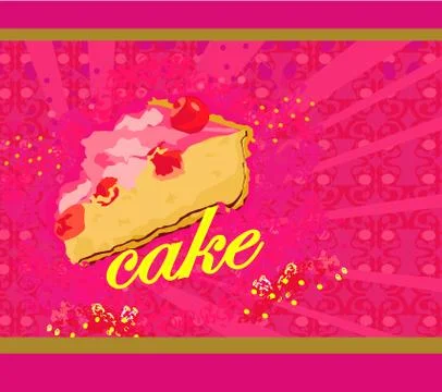 Cake abstract card Stock Illustration