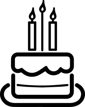 Cake and bread logo in flat line art style Stock Illustration