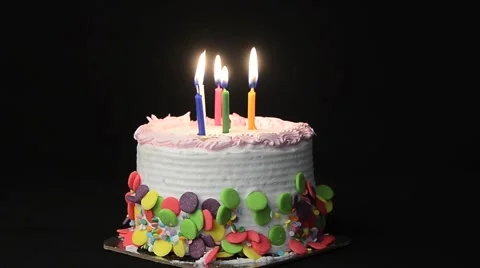 Cake and Candles Stock Footage 44506592