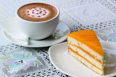 Cake and Coffee Stock-Fotos