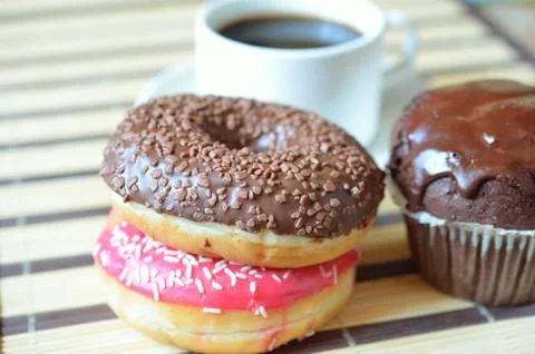 Cake and coffee Stock Photos