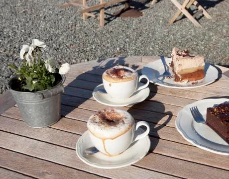 Cake and coffee Stock-Fotos