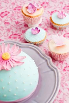 Cake and cupcakes Foto stock