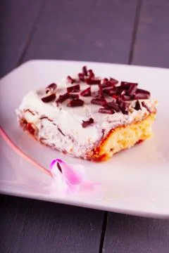 Cake and flower Stock Photos