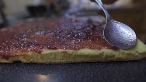 Cake and jam Stock Footage 127102985