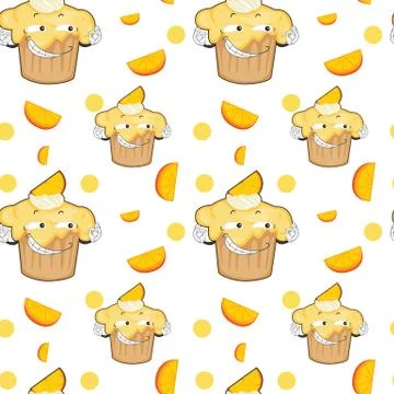 Cake and lemon slice 스톡 일러스트
