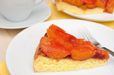 Cake with apricots Stock Photos