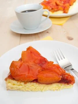 Cake with apricots Stock Photos