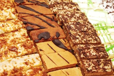 Cake assortment Stock Photos