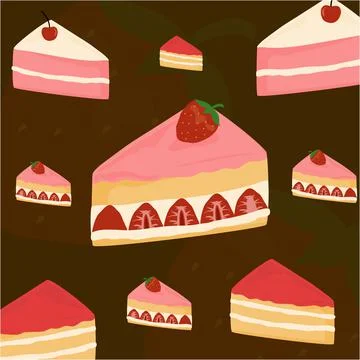 Cake Background Pattern Vector Stock Illustration