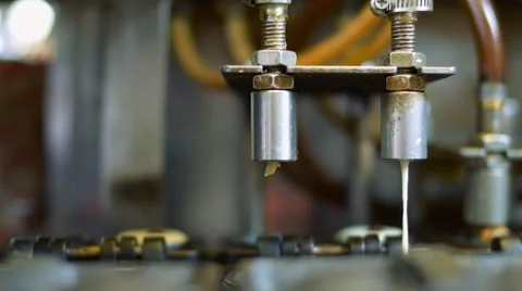 Cake baking machine, automated cookie maker producing delicious cookies Stock Footage 68925327