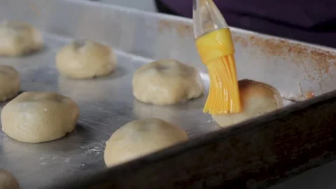 Cake in a baking sheet Stock Footage 300419032