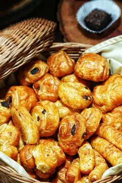 Cake in a Basket Stock Photos