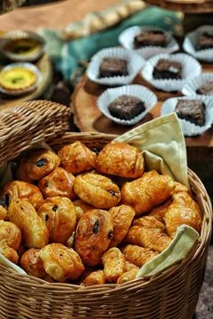 Cake in a Basket Stock Photos