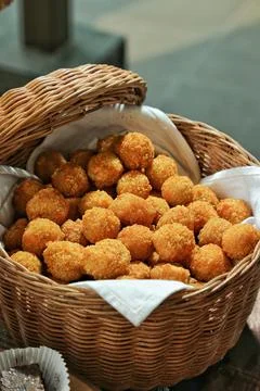 Cake in a Basket Stock Photos