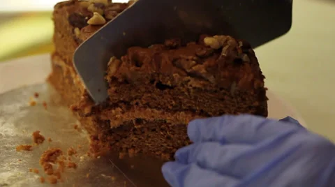 Cake being cut 스톡 동영상 37186208