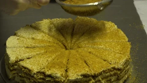 Cake being prepared in the bakery Stock Footage 239633286