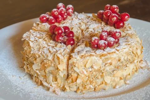 Cake with berries Stock Photos