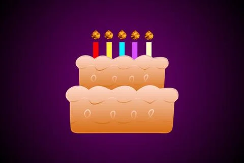 Cake birthday Stock Illustration