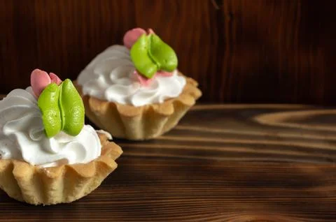 Cake, biscuit, Eclair, tea party, cookies, black tea, green tea, shortbread Stock Photos